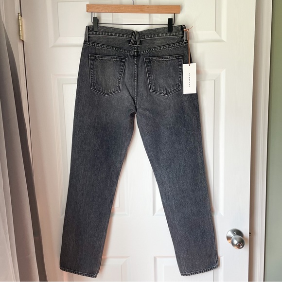 SLVRLAKE Virginia Slim Straight Distressed Grey Black Many Moons Denim Jeans 28 - Picture 4 of 11
